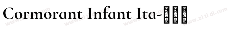 Cormorant Infant Ita字体转换